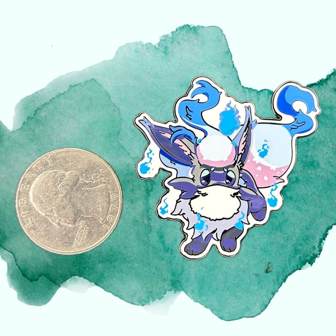 Eevee and Hisuian Zorua Pokémon Fusion Pin