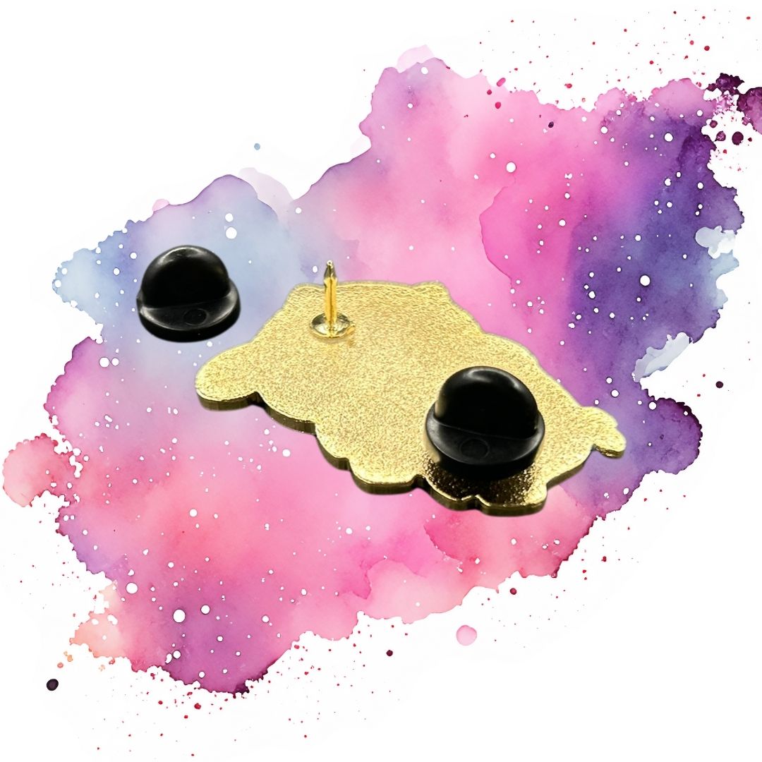 Sparkly Blueberry and Strawberry Enamel Cow Pins