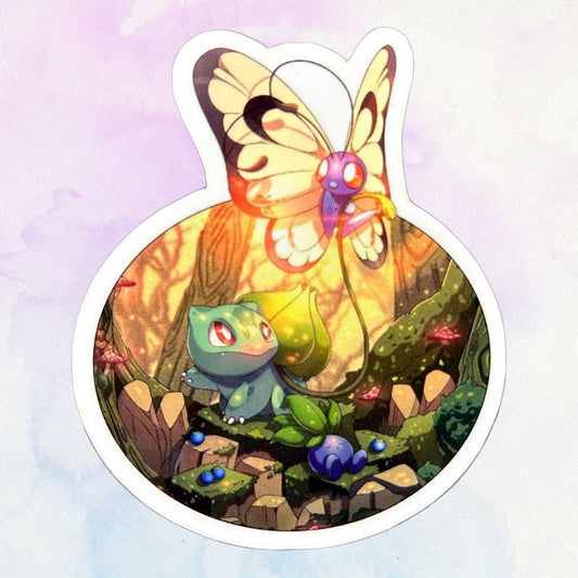 Butterfree, Bulbasaur & Oddish 3-Inch Sticker