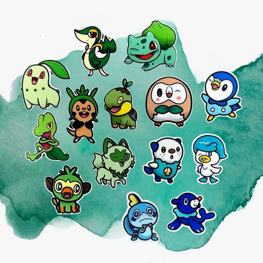 Grass & Water Starter Sets of 1.5-Inch Vinyl Stickers