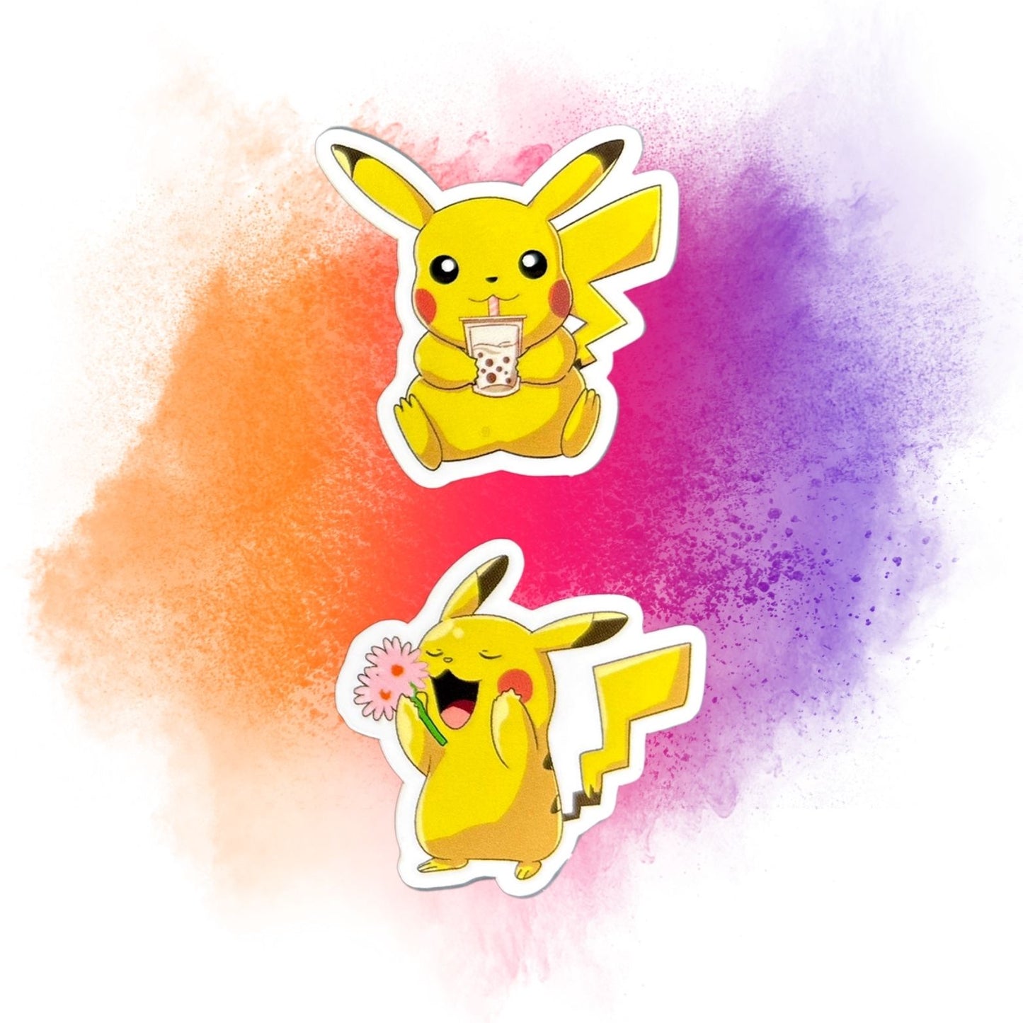 Playful Pikachu Set of 5 1.5-Inch Vinyl Stickers