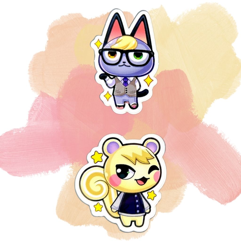 Animal Crossing Set of 5, 1.5-Inch Stickers