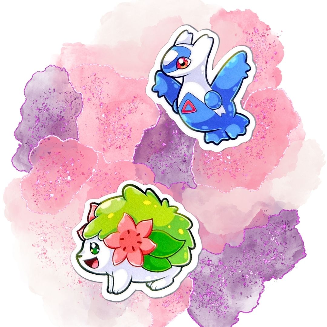Legendary Pokemon Set of 5 1.5-Inch Vinyl Stickers