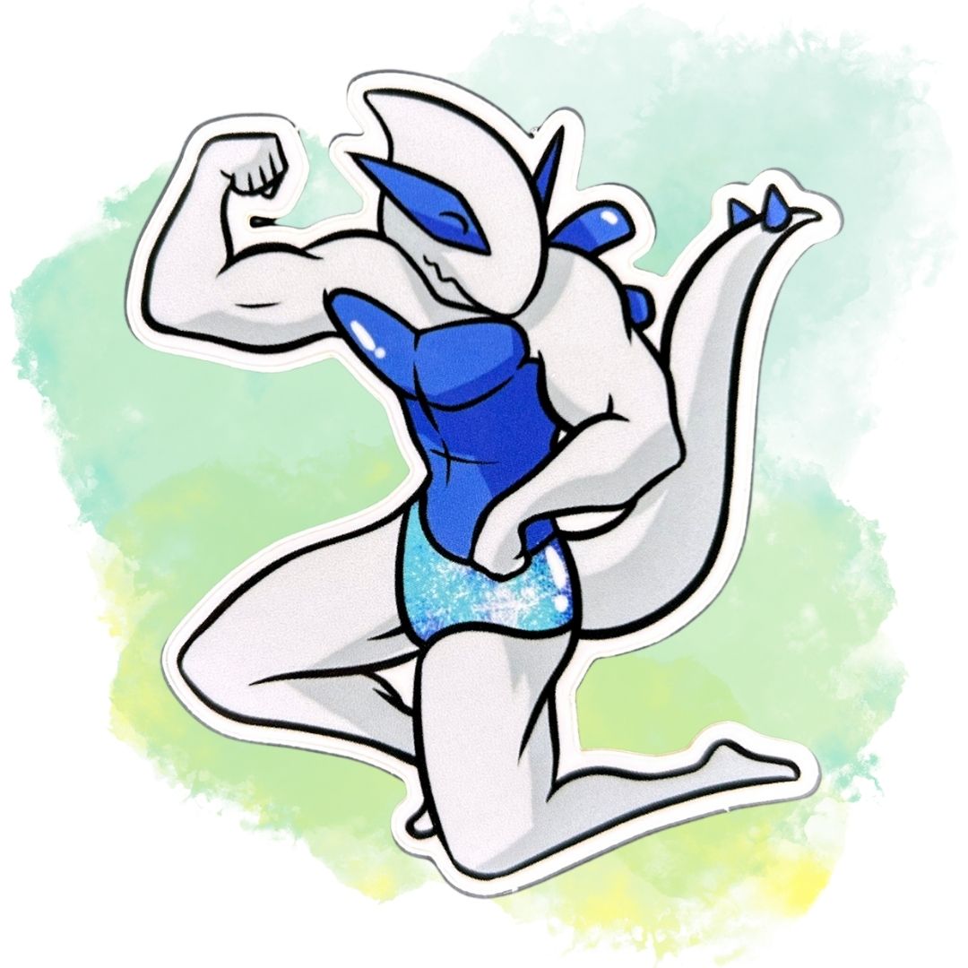 Bodybuilding Pokemon Set of 5, 3-Inch Stickers