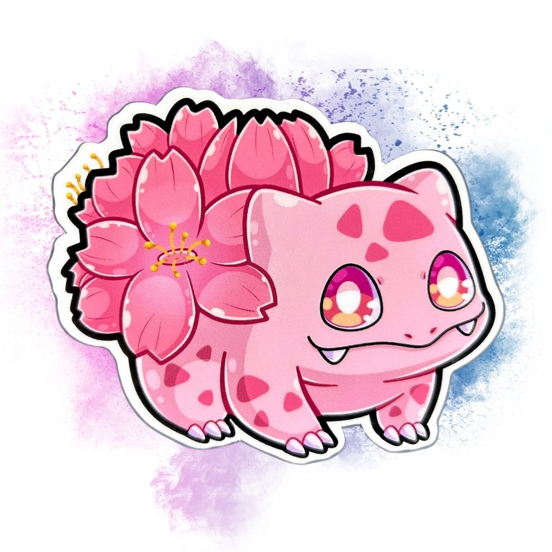 Bulbasaur Flower 3-Inch Vinyl Stickers