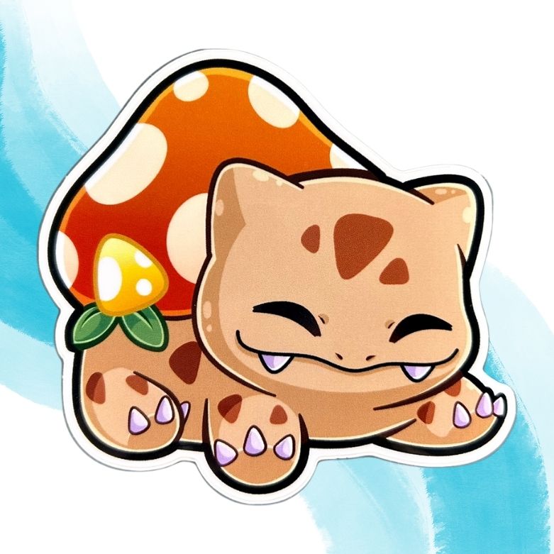 Bulbasaur Flower 3-Inch Vinyl Stickers