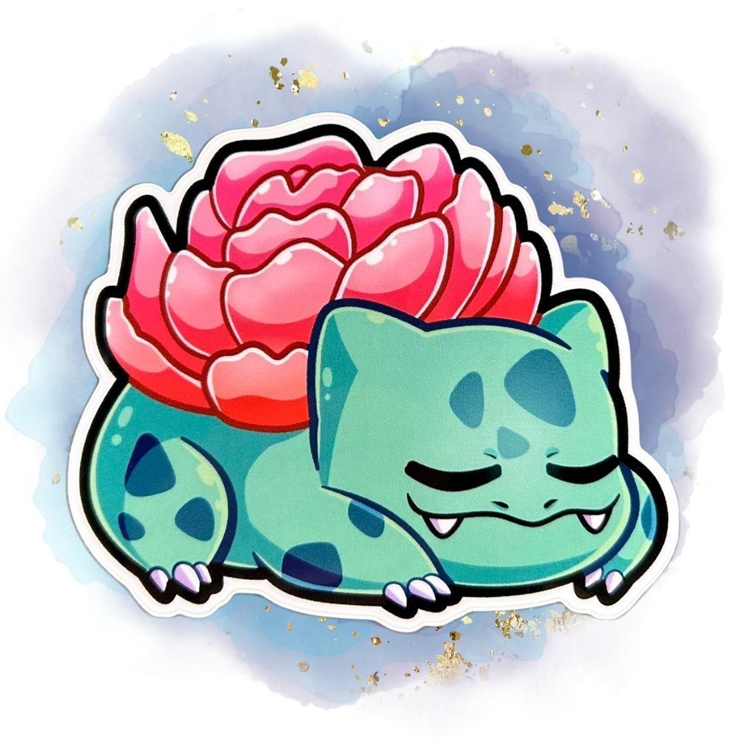 Bulbasaur Flower 3-Inch Vinyl Stickers