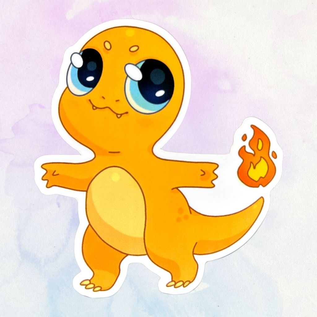 Baby Bulbasaur, Squirtle & Charmander Set of 3, 3-Inch Stickers