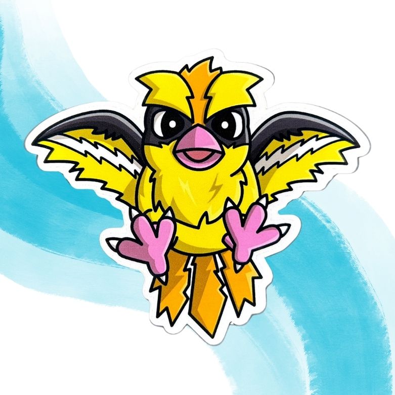 Rattata. Pidgey & Spearow 3-Inch Vinyl Stickers