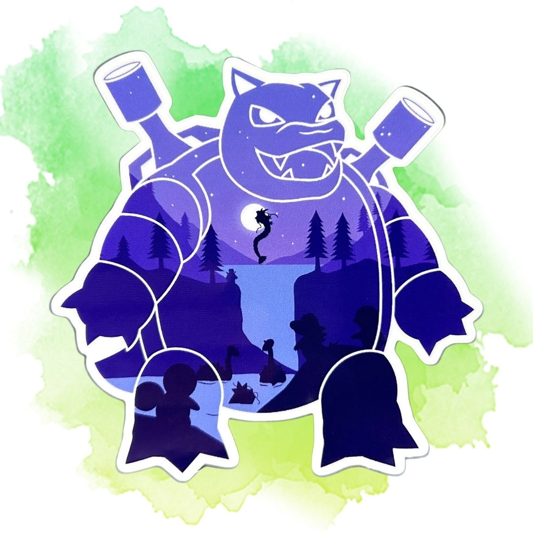 Background Pokémon Sticker - Pokémon Sticker - Waterproof Pokémon Decal