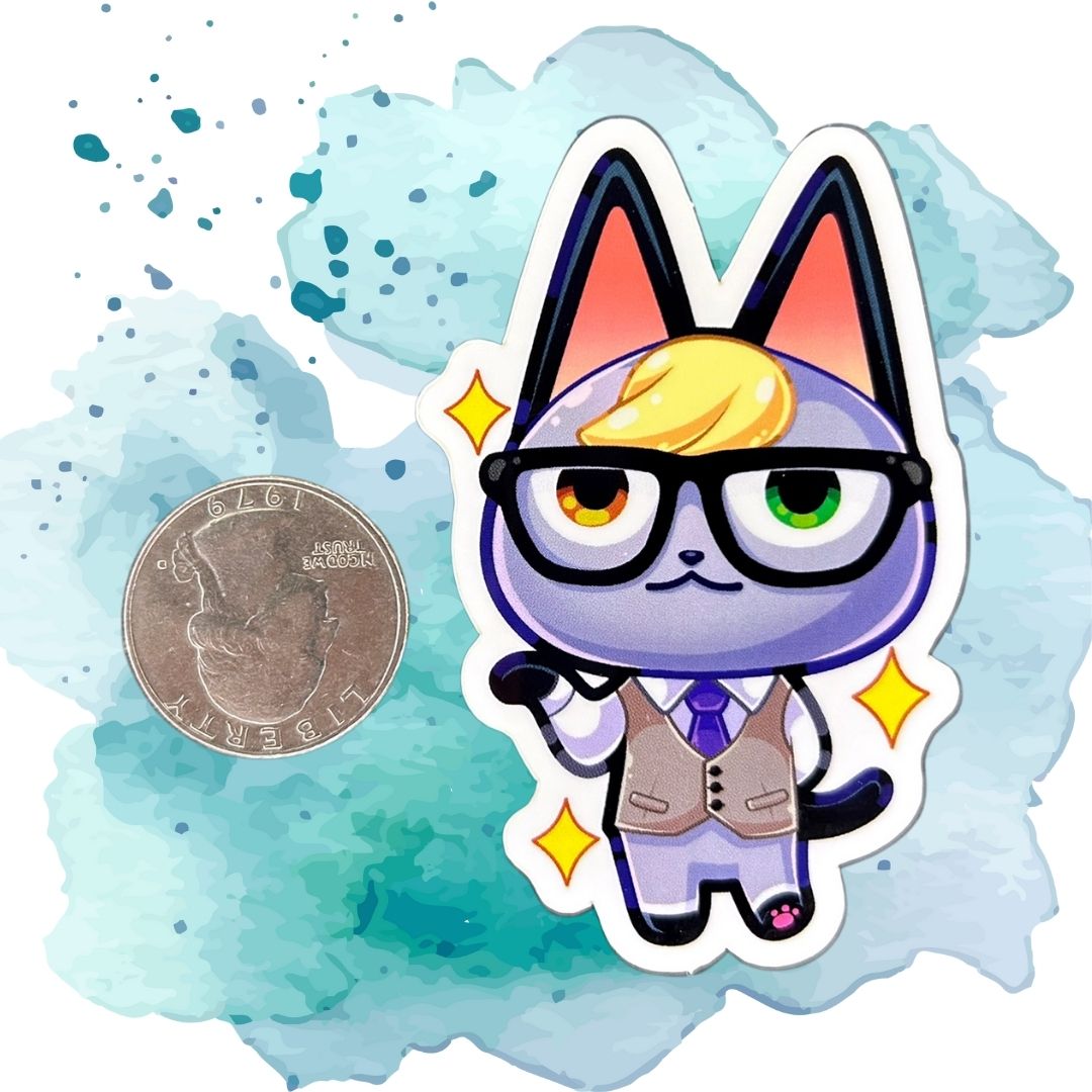 Smug Raymond 3-Inch Vinyl Animal Crossing Sticker