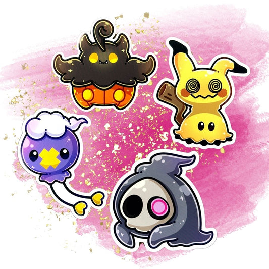 Ghost Pokemon 3-Inch Vinyl Stickers