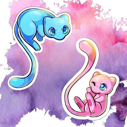 Mew and Shiny Mew Sticker Set of 2 - Pokémon Sticker