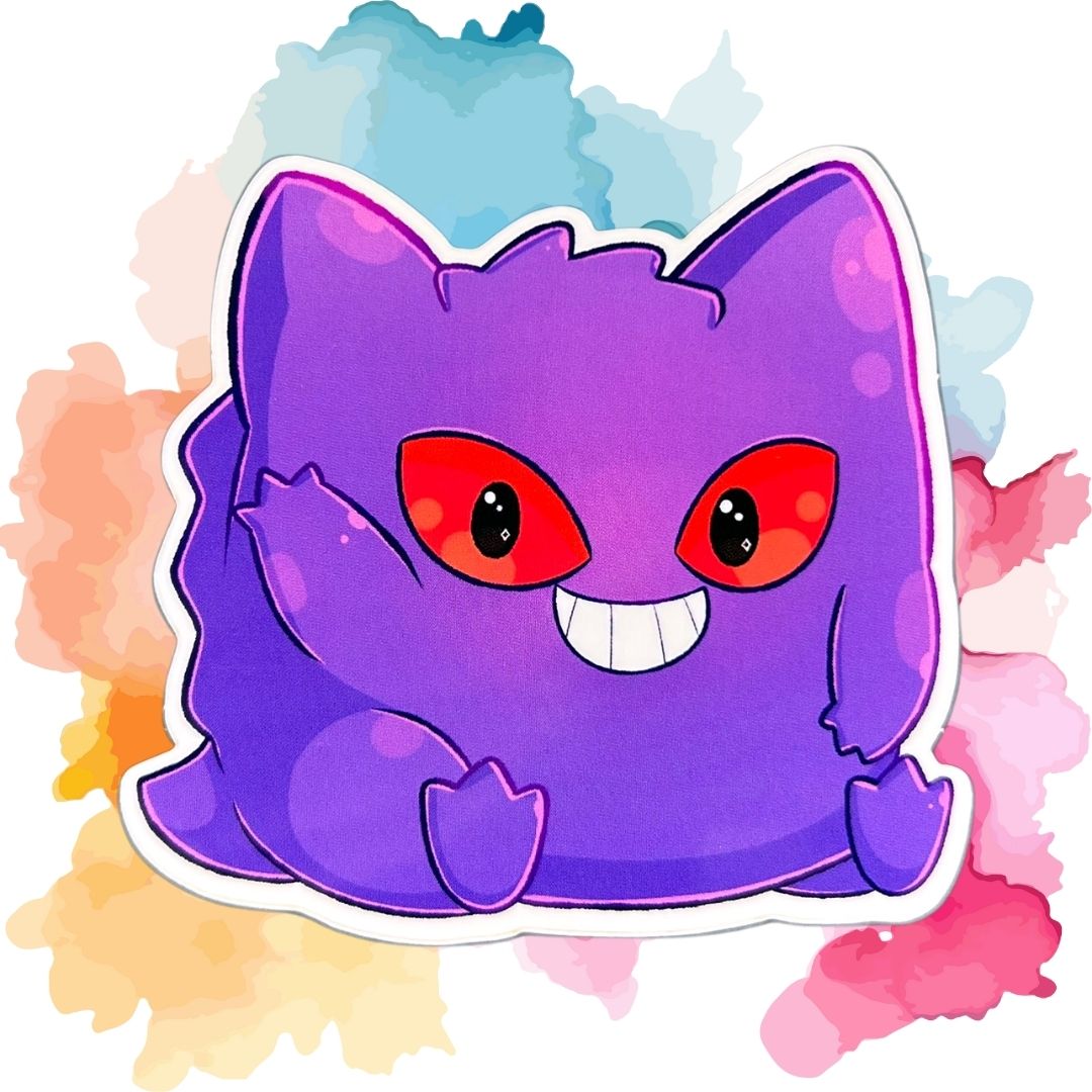 Gastly Evolution Set of 5, 3-Inch Stickers