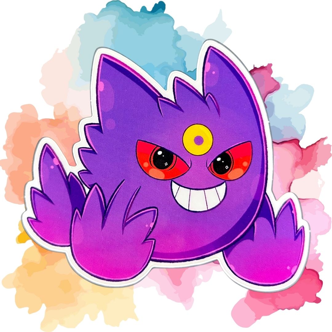 Gastly Evolution Set of 5, 3-Inch Stickers