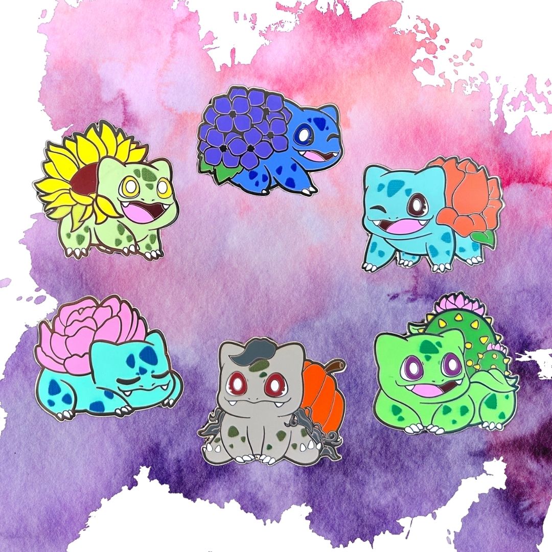 Charming Bulbasaur Variant Pins