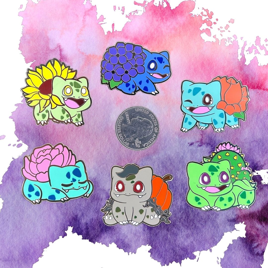 Charming Bulbasaur Variant Pins
