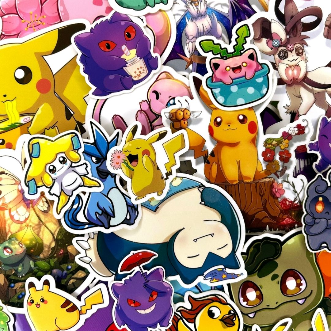 25, 50, & 100 Random Pokemon Sticker Packs
