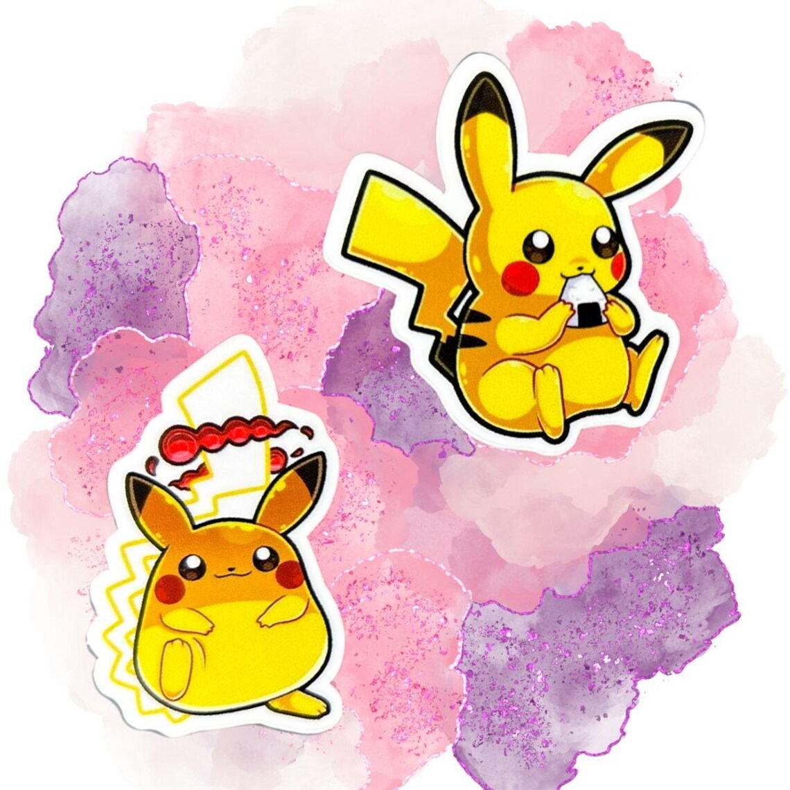 Pikachu Evolution Sticker Set of 4 - Pokémon Waterproof Decal