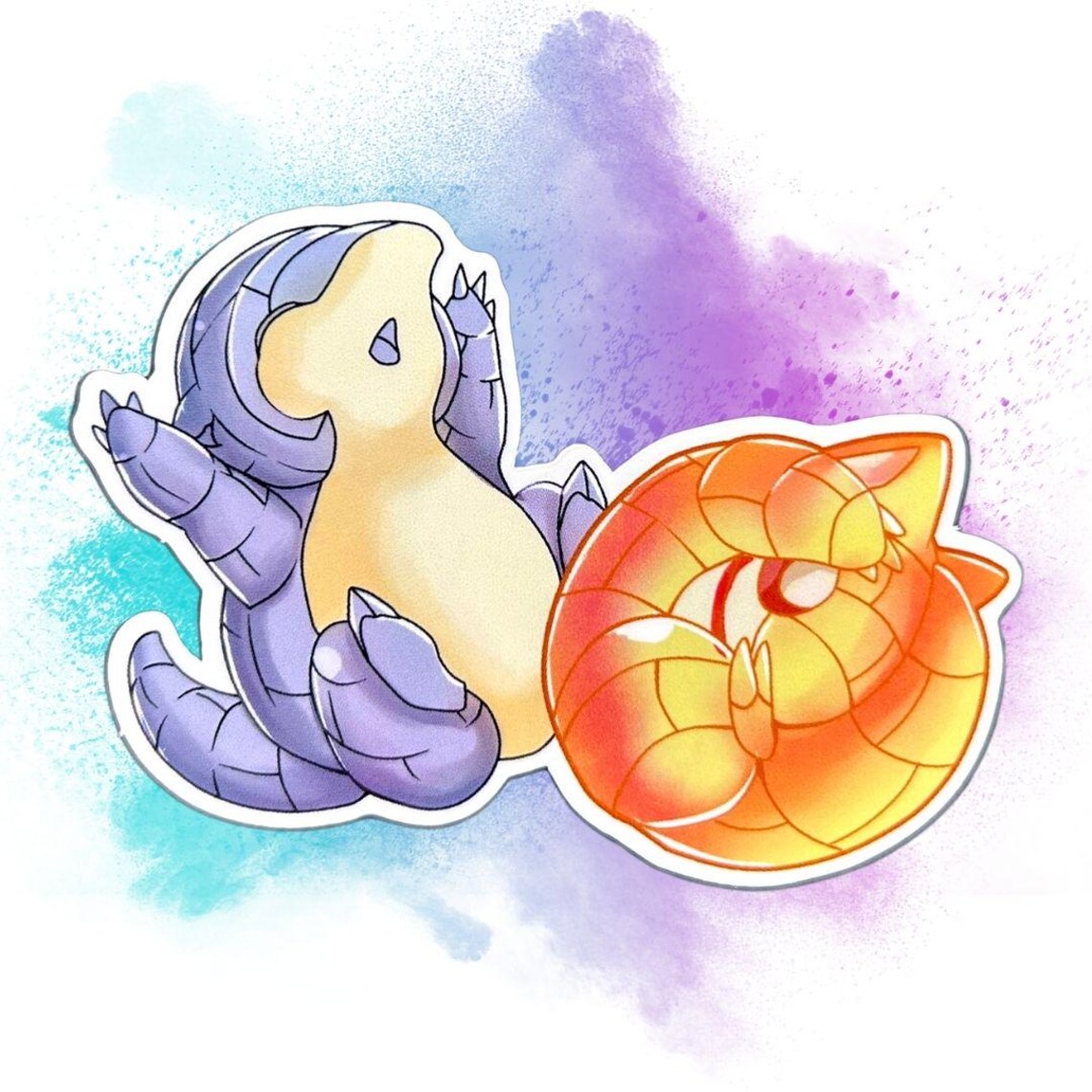 Sandshrew Pokémon Sticker - Pokémon Trendy Paper Die Cut Stickers