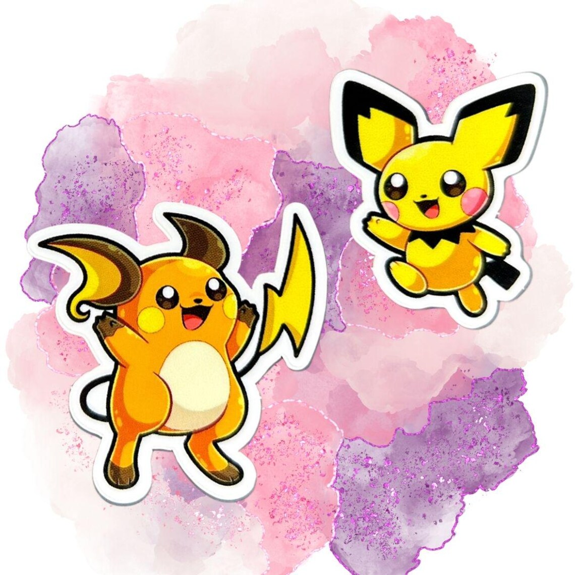 Pikachu Evolution Sticker Set of 4 - Pokémon Waterproof Decal