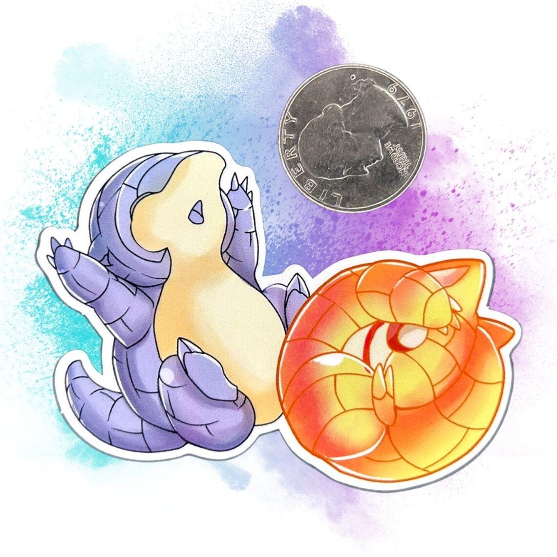 Sandshrew Pokémon Sticker - Pokémon Trendy Paper Die Cut Stickers