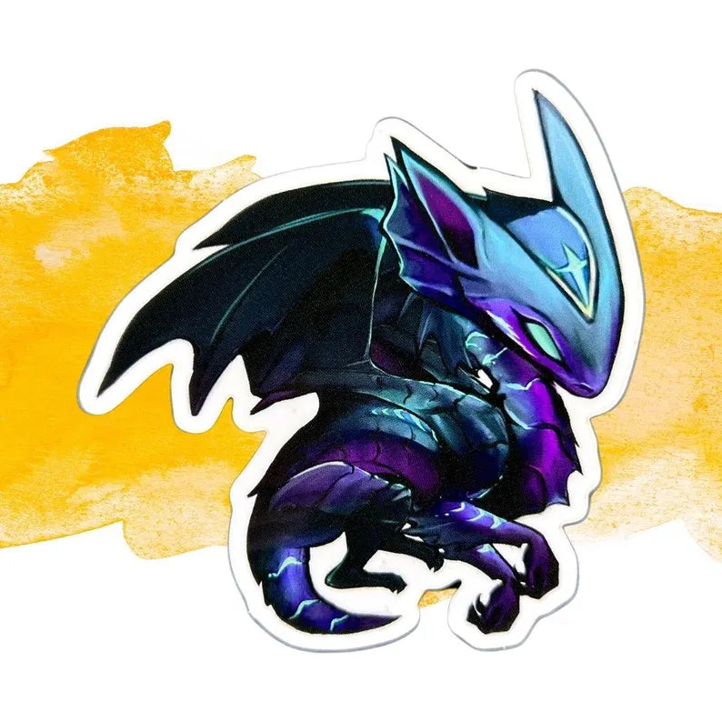 Lunari Dark Dragon Sticker | Original Art Sticker
