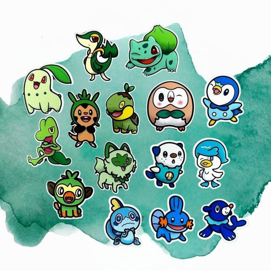 Grass & Water Starter Sets of 1.5-Inch Vinyl Stickers